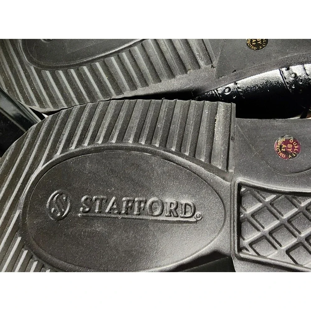 Stafford Performance Black Dress Shoes Size 13 Leather